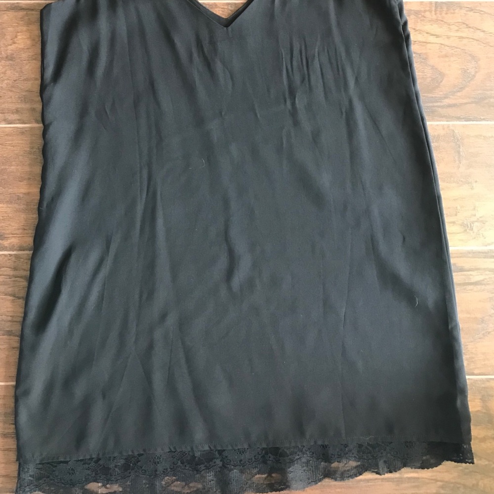 Black chiffon small strap dress